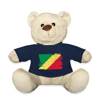 Republic of the Congo Flag Flag Peace Vintage - Teddy Bear - french navy - Front