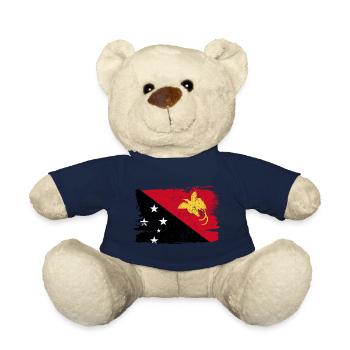 Papua New Guinea Flag Flag Peace Vintage - Teddy Bear - french navy - Front