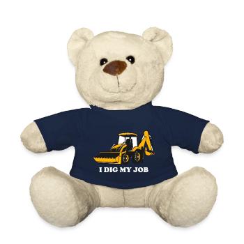 Bagger Bagger Schwere Geräte Betreiber lustig - Teddy - French Navy - Vorne