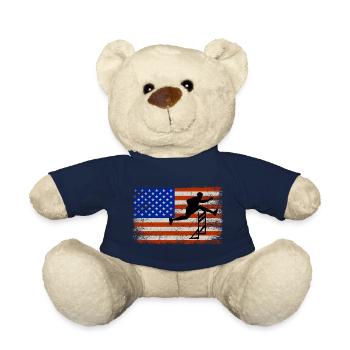 Amerikanische Flagge Hürden Hürdenläufer Patriotisch - Teddy - French Navy - Vorne