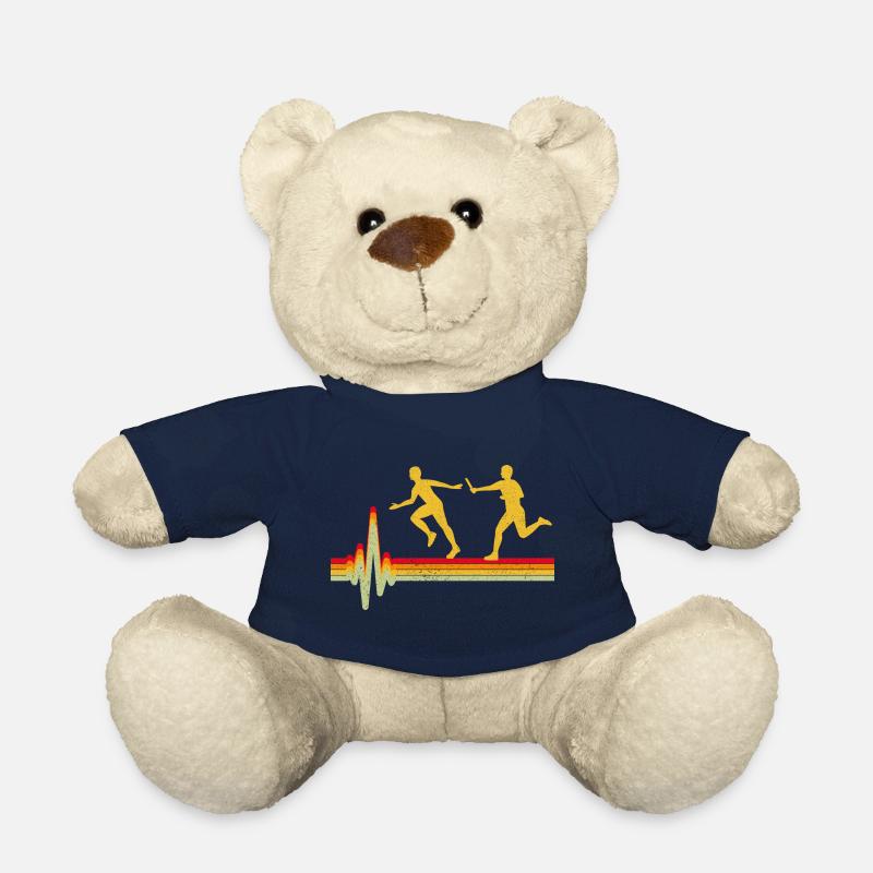 Staffellauf Athlet Leichtathletik Herzschlag - Teddy - French Navy