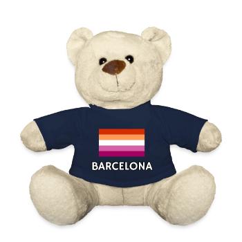 Lesbian Pride Flagge Barcelona - Teddy - French Navy - Vorne