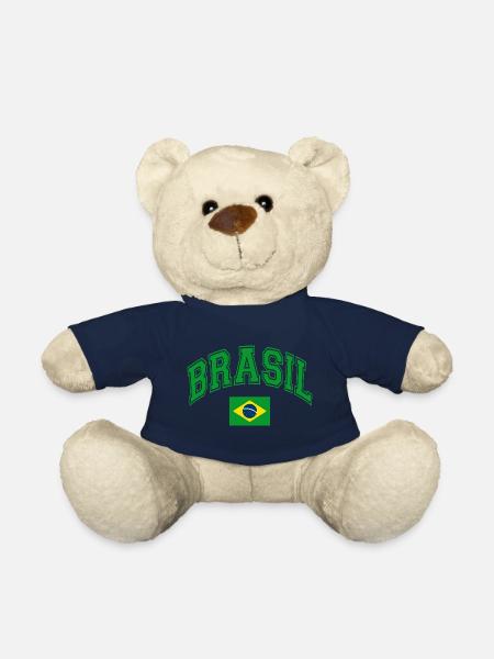 Drapeau du Brésil - Nounours - bleu marine