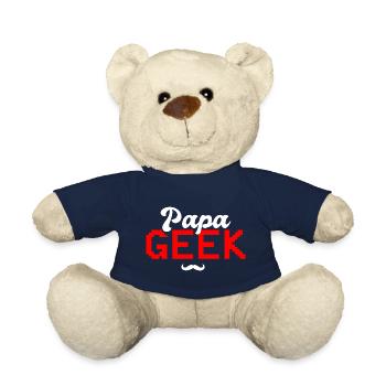 Geeky Dad Gift Dad - Teddy Bear - french navy - Front