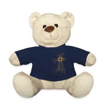 Bitcoin BTC Platine Münze Crypto Blockchain Hodl - Teddy - French Navy - Vorne