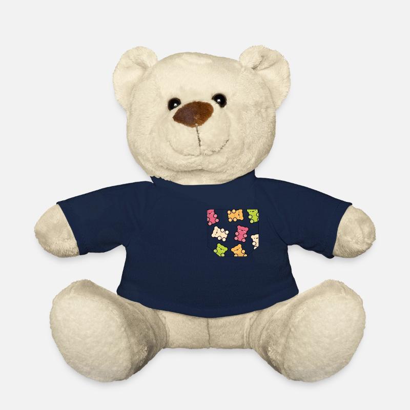 Poche poitrine bonbons cadeau idée - Nounours - bleu marine