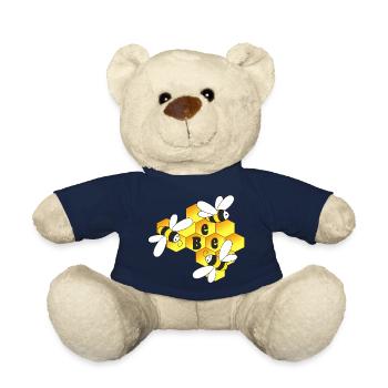 Honey, bee, bees - Teddy Bear - french navy - Front