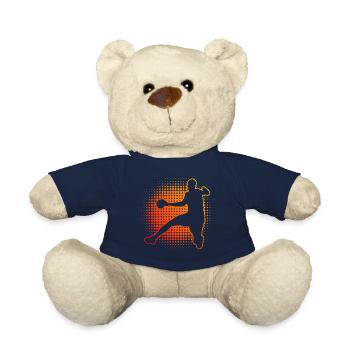 Handballspieler Handballer Damen Handballspielen - Teddy - French Navy - Vorne