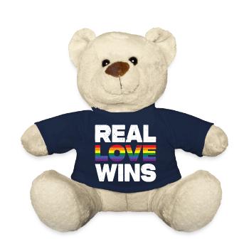 Real Love remporte la Gay Pride LGBTQ Rainbow - Nounours - bleu marine - Devant