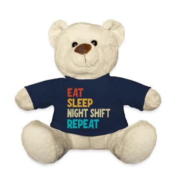 Manger Dormir Nuit Quart Répéter - Nounours - bleu marine - Devant