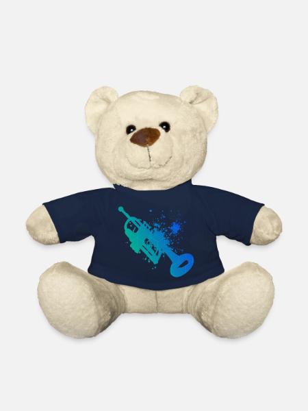 Trumpeter Women Men Trumpet Players Trumpets - Teddy Bear - french navy