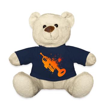 Trompetenspieler Herren Damen Trompeten Spieler - Teddy - French Navy - Vorne