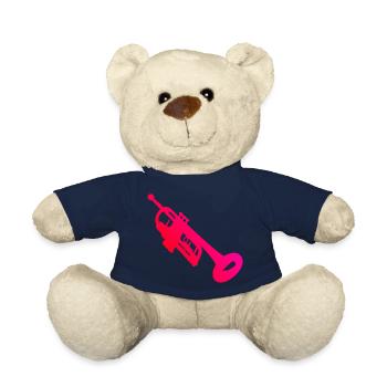 Trompete Damen Trompetenspieler Trompeten Spieler - Teddy - French Navy - Vorne