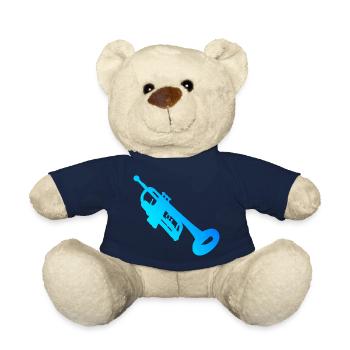 Trumpet Men Trumpet Playing Trumpet Players - Teddy Bear - french navy - Front