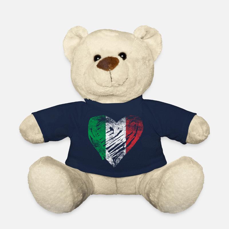 Italy heart used look - Teddy Bear - french navy