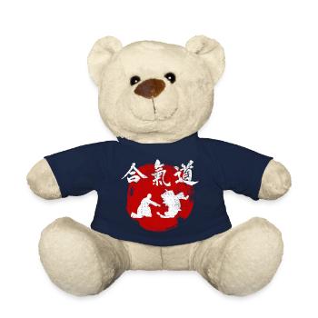 Aïkido Art Martial Dojo Kanji Japon Gym - Nounours - bleu marine - Devant