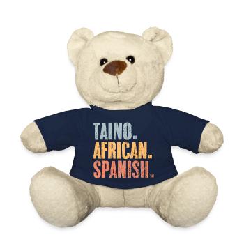 Vintage Taino Africain Espagnol A Boricua Latino - Nounours - bleu marine - Devant