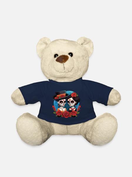 Dia De Los Muertos Totenköpfe Totenkopf Frauen - Teddy - French Navy