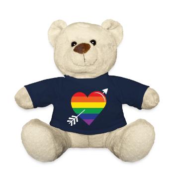 Pfeil Regenbogenherz Stolz - Teddy - French Navy - Vorne