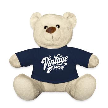 Vintage 1978 Year 1978 Birthday 1978 Retro - Teddy Bear - french navy - Front