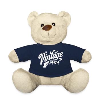 Vintage 1954 Year 1954 Birthday 1954 Retro - Teddy Bear - french navy - Front