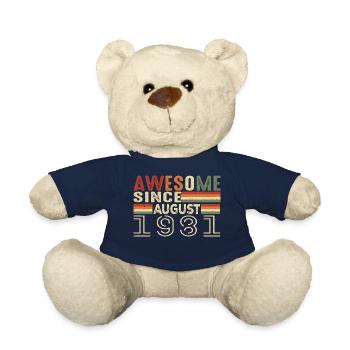 August 1981 Vintage Geburtstagsgeschenk 43 Jahre - Teddy - French Navy - Vorne