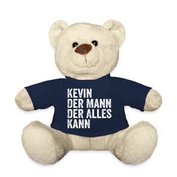 Kevin L’homme qui sait tout Prénom Kevin - Nounours - bleu marine - Devant