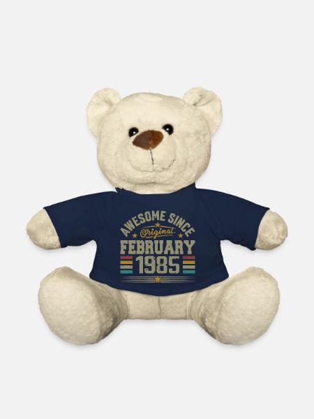 Février 1985 Cadeau 40e Anniversaire, Février 1985 - Nounours - bleu marine
