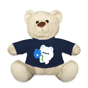 Ours polaire romantique - Nounours - bleu marine - Devant