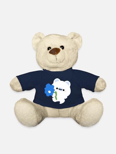 Ours polaire romantique - Nounours - bleu marine