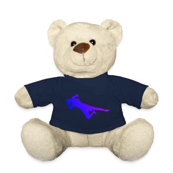 Joueuse de football Gardien de but de football Hommes - Nounours - bleu marine - Devant