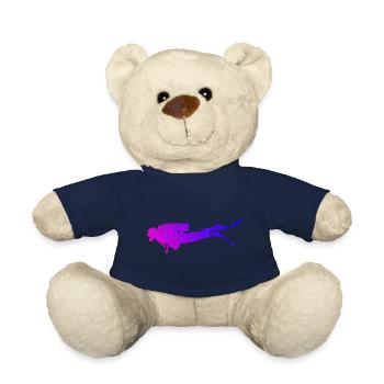 Hommes Femmes Scuba Diver Diver Plongée - Nounours - bleu marine - Devant