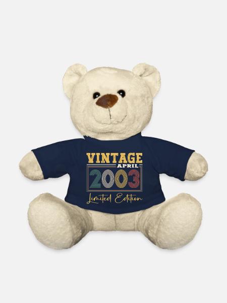 Millésime avril 2003 20ème anniversaire hommes 20 ans - Nounours - bleu marine