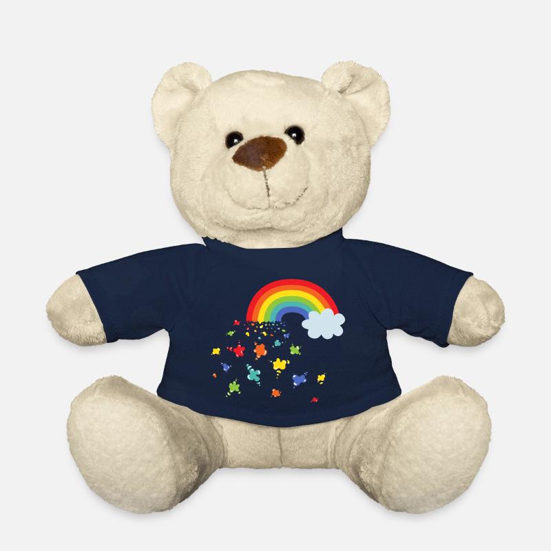 Regenbogen- und Farbflecken - Teddy - French Navy