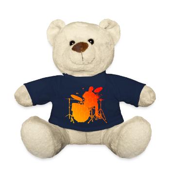 Schlagzeuger Drummer Drum Kit Damen Herren - Teddy - French Navy - Vorne