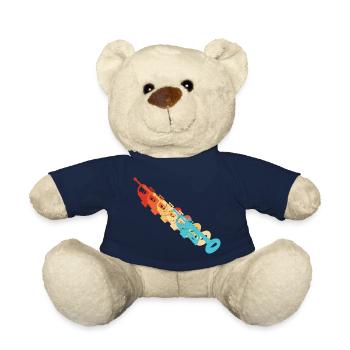 Trumpet Trumpet Player Trumpet Ladies Trumpeter - Teddy Bear - french navy - Front