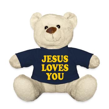Jesus loves you - Teddy Bear - french navy - Front