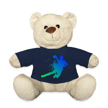 Handball Handballspieler Handballspielen Damen - Teddy - French Navy - Vorne