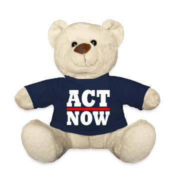 Act now - Teddy Bear - french navy - Front