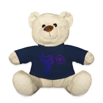 Men's Dirt Bike Dirt Biker Dirt Bike Supermoto - Teddy Bear - french navy - Front