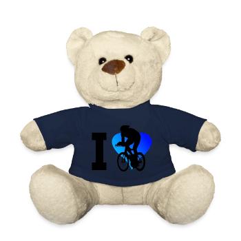 Road Bike Road Cyclist Road Bike Road Cycling - Teddy Bear - french navy - Front