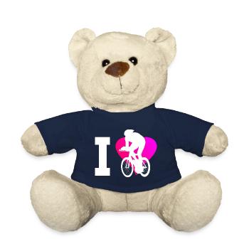 Road bike racing cycling Road bike racing cyclist - Teddy Bear - french navy - Front