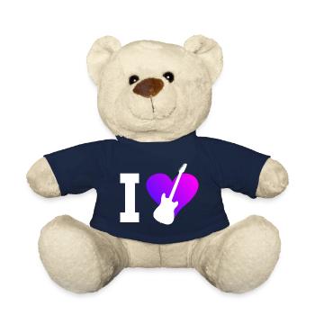 Guitariste Guitariste Homme Guitariste Guitare - Nounours - bleu marine - Devant