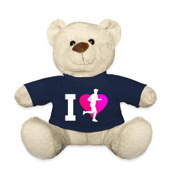 Marathon de jogging de course de fond masculin - Nounours - bleu marine - Devant