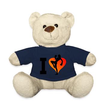 Kickboxing Kickboxer Kickboxing Boxing - Teddy Bear - french navy - Front