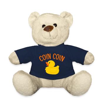 Canard Humour Vilain Petit Canard Coin Coin - Nounours - bleu marine - Devant