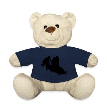 Damen Bobbahn Herren Zweierbob Bob fahren - Teddy - French Navy - Vorne