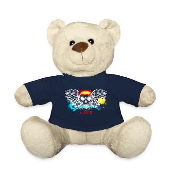 L.Gor stylischer Totenkopf - Teddy - French Navy - Vorne