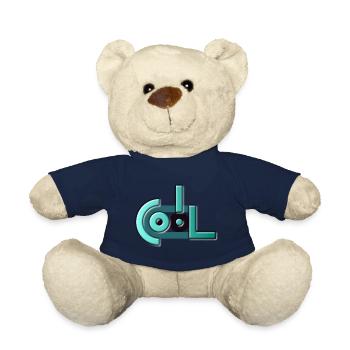 Logo 3D Cool Point d’exclamation Typo - Nounours - bleu marine - Devant