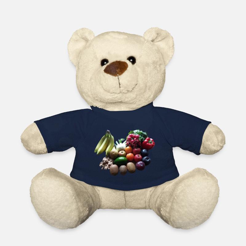 Obst und Gemüse und Früchte Veganer Vegetarier - Teddy - French Navy